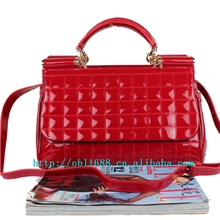 高档漆皮单肩包手提包欧美时尚休闲真皮包DG品牌包包J-2582