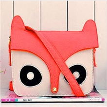 供应韩版超萌淘气小狐狸复古包单肩斜挎女包批发pu包