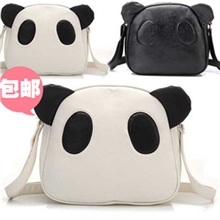 一件代发包袋可爱熊猫韩版斜跨女包包时尚个性潮包休闲街头风潮