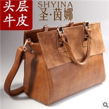 简佰格同款翻毛皮复古真皮女包欧美女包批发厂家直销！