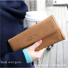 韩版钱包女新款多功能时尚长款韩版钱包卡包纯色皮质CX1120