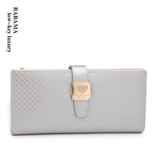 2013夏季新款女士钱包长款欧美时尚菱格纹搭扣钱夹手拿真皮女包