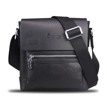男式真皮商务挎包单肩牛皮翻盖小包品牌正品韩版男拉链皮包