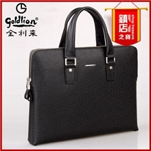 新款商务包金利来男包双拉链公文包广州牛皮包男真皮手提包