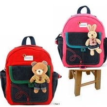 韩版小熊防走失背包可爱卡通婴幼儿双肩包儿童书包批发