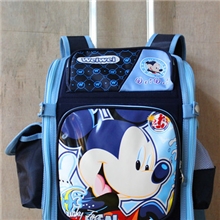 厂家直销2013爆款时尚太空小学生拉杆书包可拆卸减负双用书包