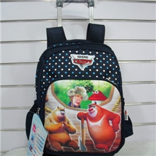 2013厂家直销新款迷糊娃娃熊出没1-3年级小学生拉杆书包双肩书包