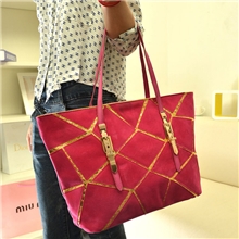 韩版新款潮休闲时尚水立方包包拼接磨砂麂皮绒包单肩手提女包批发