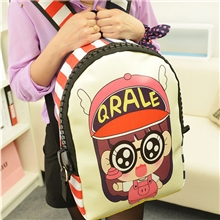 韩版潮可爱休闲包包卡通动漫阿拉蕾乔巴双肩背包女中学生书包批发