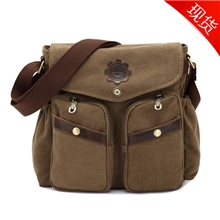 FJ45高高路时尚休闲包单肩斜跨包包男女通用水洗帆布包包