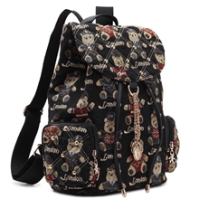 BELMONDO品牌女包泰迪熊女士背包批发丹尼熊大容量学院风双肩包