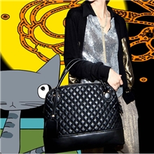 2013新款韩版菱格包铆钉包贵族黑棕色单肩包手提包时尚大牌女包包