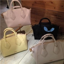 人气新款纯色vivi波士顿包韩版糖果手提包单肩女包