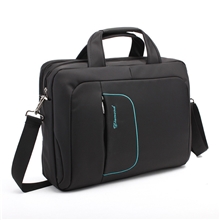 台湾进口尼龙配超纤皮防水休闲商务电脑包单肩包斜挎公文包16105