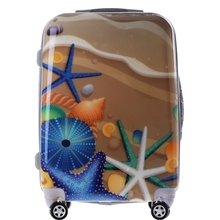 【白锏出品】厂家供应旅行拉杆箱时尚海星手提密码拉杆箱pc材质