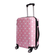 特价批发可爱波点ABS万向轮PC旅行拉杆箱登机行李箱20寸24寸28寸