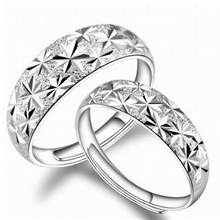 RJ0010925纯银首饰满天星男女情侣戒指淘宝爆款小饰品批发