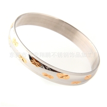 厂家热销不锈钢潮流中高档饰品潮流印花刻花手镯