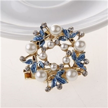 韩版爆款正品水钻胸针花环丝巾扣两用饰品批发Y036【特价】