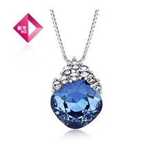 新光饰品清澈海洋项链采用奥地利进口水晶女韩版时尚