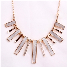 项链女短款锁骨韩国颈链百搭欧美复古水晶短链磨砂批发韩版饰品