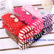 针织手套批发太阳花包指手套秋冬保暖毛线超可爱带绳子手套