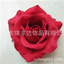 供应红色磨毛布玫瑰胸花，可订做