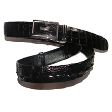 真鳄鱼皮皮带，鳄鱼皮带，黑色鳄鱼皮皮带