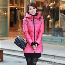 新款女装正品艾莱依6005B同款羽绒服韩版休闲中长款女士羽绒服