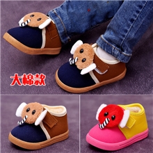 2013冬韩版大象图案宝宝保暖棉鞋加绒软底宝宝学步鞋儿童棉鞋