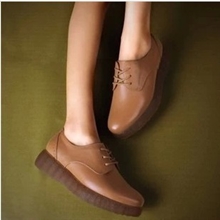 伊普欧美英伦风松糕鞋女原宿2013秋复古女鞋真皮厚底牛津单鞋潮H1