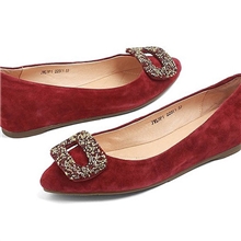 厂家直销2013秋新款内增高L9P1DL9P1平跟亮钻尖头女鞋单鞋批发