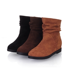 2012秋季新款真皮女靴单靴舒适内增高百搭女靴子休闲马丁靴108-1