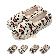 厂家直销外贸月子棉鞋时尚豹纹棉鞋全包跟居家月子鞋特价批发