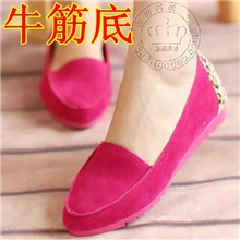 2013新款女鞋子豆豆鞋女式单鞋外贸鞋尖头平底鞋牛筋底批发