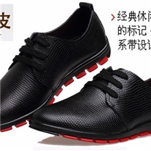 日常韩版时尚休闲秋季蛇纹男士新款鞋皮鞋真皮漆面皮男鞋批发