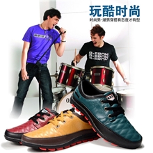 厂家直销布洛克新款男士休闲皮鞋真皮休闲男鞋量大从优批发