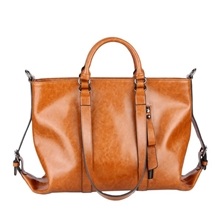 2013新款牛皮女包潮欧美大包风经典复古真皮女包油蜡牛皮大机车包