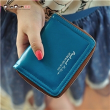 新款钱包女短款可爱糖果色复古拉链女式小钱包情侣钱夹女士钱包