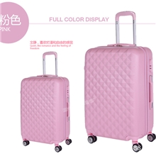 直销韩国钻石粉ABS可爱拉杆箱旅行箱万向飞机轮行李箱密码箱2024