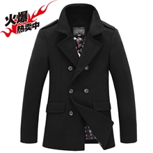 男装厂家现货供应秋季男装毛呢外套价格很实惠且质量好毛呢大衣