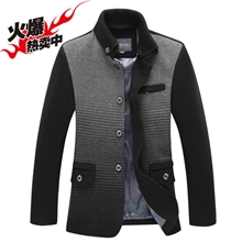 厂家现货供应货源充足有保障淘宝热销新款男士羊毛呢子大衣批发
