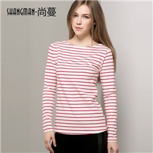 【镇厂之宝】2013秋新款条纹t恤女大码纯棉长袖衫女t批发T808