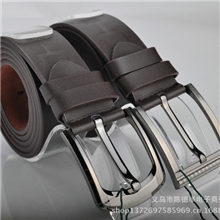 厂家批发13款韩版男士真皮皮带西藏牦牛压花针扣合金头高档腰带