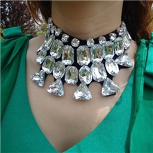 韩国超闪全手工水钻亮片围领配饰品/大牌复古娃娃假领子/项链