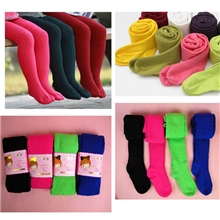 2013秋冬新款外贸糖果色加裆针织裤袜花纹连裤袜儿童打底裤