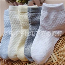 纯棉春夏薄棉袜/镂空儿童袜/网眼透气袜/纯色百搭袜/批发