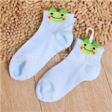 柳成行立体动物6色无骨缝头细网眼春夏童袜纯棉儿童袜四季可穿