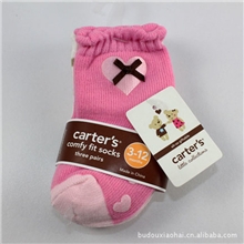 carter&middot;s卡特外贸原单婴儿袜新生儿防滑点胶婴儿袜尾单处理