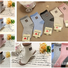 外贸出口男女童短袜秋冬最新可爱铁锚经典细条纹海军风中小童袜子